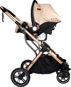 Ding Juna Kinderwagen 3 In 1 - Beige/Rose - Combi Kinderwagen Incl. Autostoel -Babyartikelen Winkel 974x1200 1