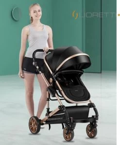 Merkloos Lioretti® Luxe Baby Buggy 3 In 1 | Baby Wagen | Kinderwagen Met Stoel En Wieg | Inklapbaar | Hoge Kwaliteit | Combi | Zwart -Babyartikelen Winkel 997x1200 6
