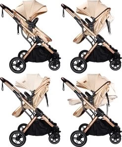 Ding Juna Kinderwagen 3 In 1 - Beige/Rose - Combi Kinderwagen Incl. Autostoel -Babyartikelen Winkel 997x1200 8